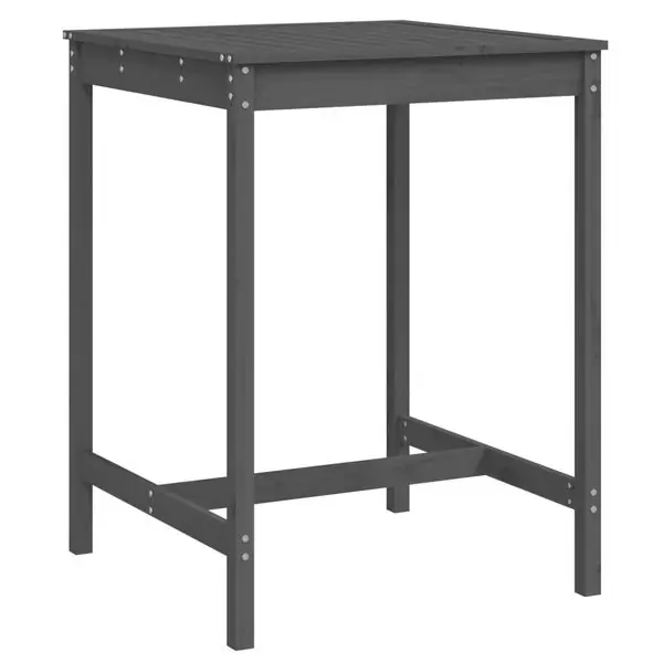 vidaXL Trädgårdsbord grå 82,5x82,5x110 cm massiv furu Beställ nu