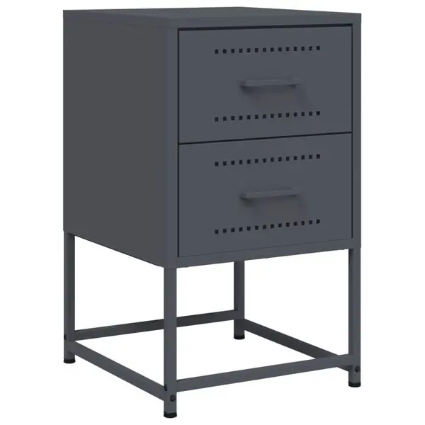 Kundfavorit vidaXL Sängbord antracit 36x39x60,5 cm stål