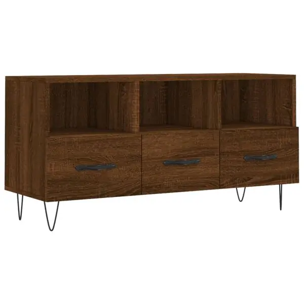 vidaXL Tv-bänk brun ek 102x36x50 cm konstruerat trä Beställ idag