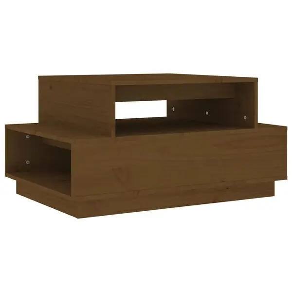 vidaXL Soffbord honungsbrun 80x55x40,5 cm massiv furu Säker betalning