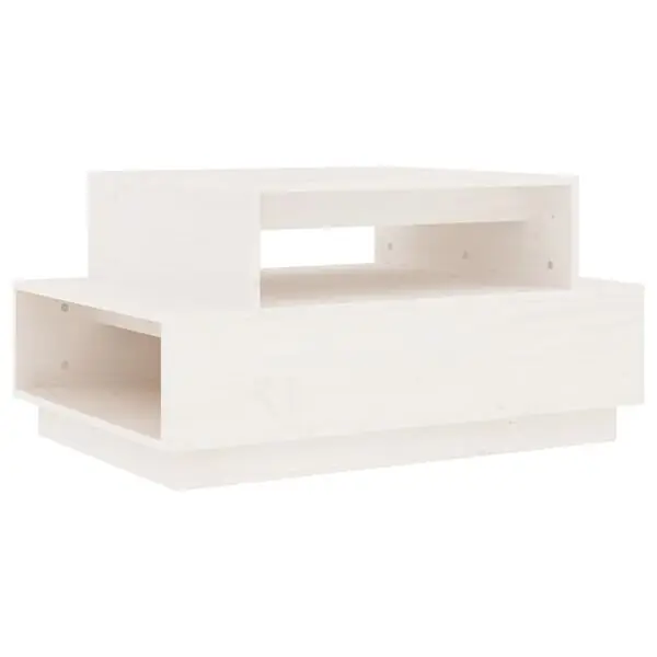 vidaXL Soffbord vit 80x55x40,5 cm massiv furu Beställ nu