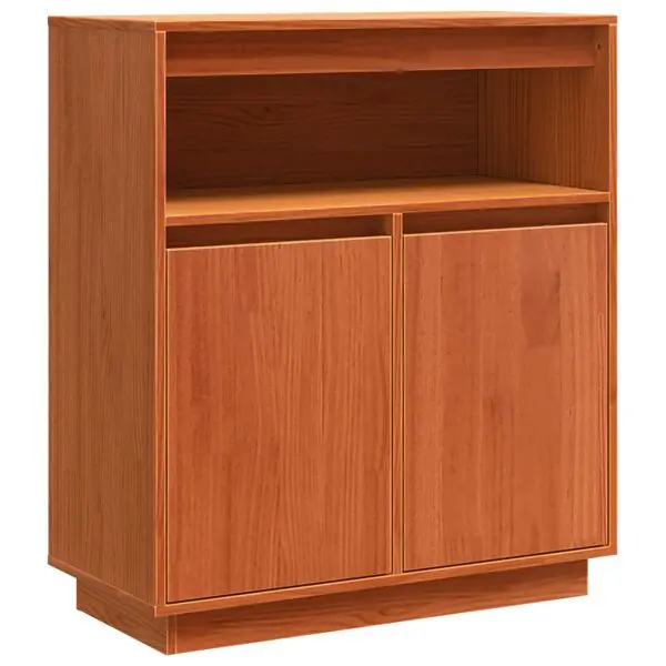 Begränsat antal vidaXL Sideboard Vaxbrun 70 x 34 x 80 cm Massiv furu