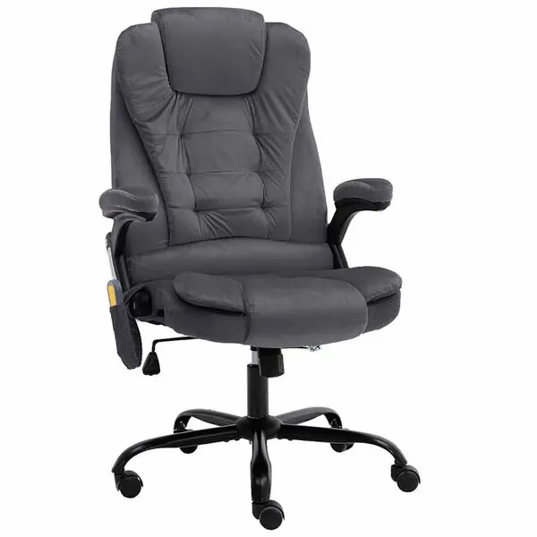 vidaXL Massagefåtölj mörkgrå sammet Säker betalning