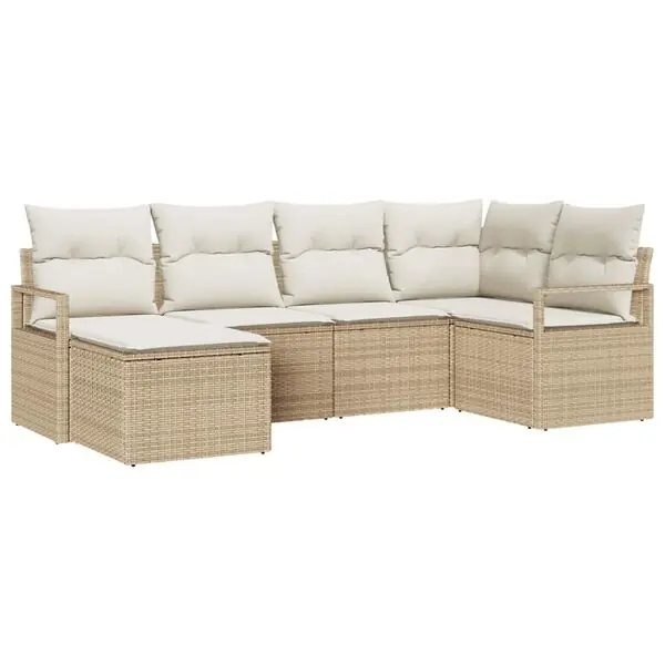 vidaXL Soffset 8 pcs Beige konstrotting Billigare