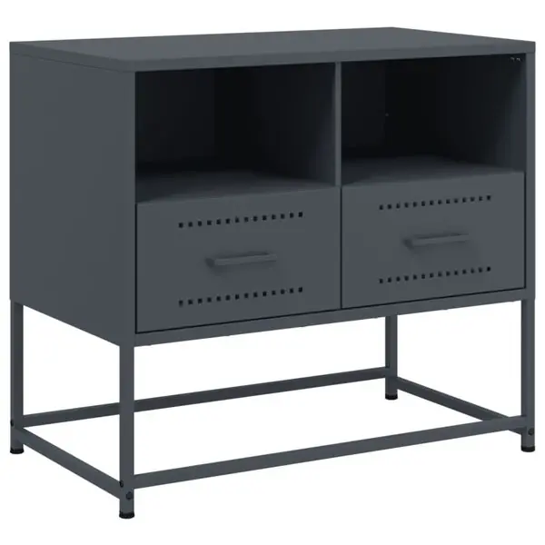 Erbjudande vidaXL TV-skåp antracit 68x39x60,5 cm stål