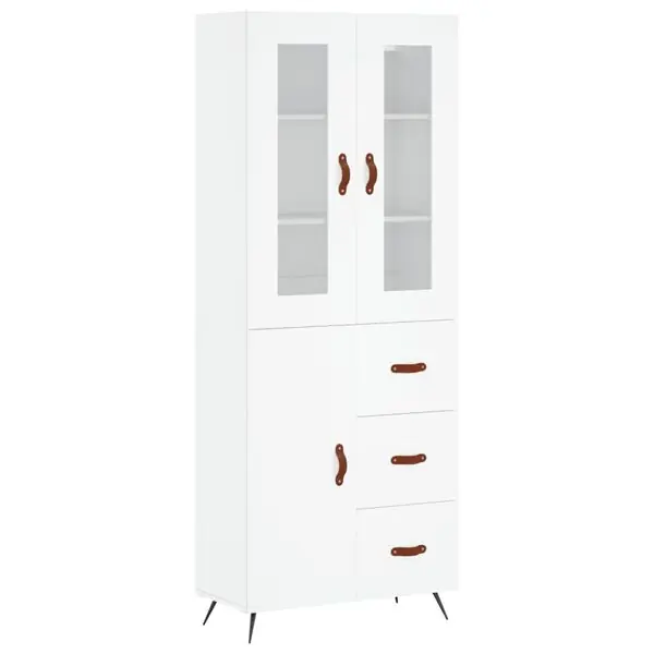 Begränsad tid vidaXL Högskåp vit 69,5x34x180 cm konstruerat trä