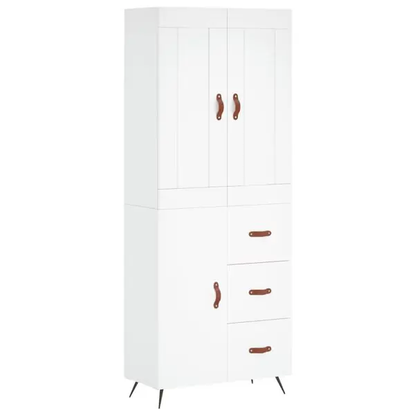 Utförsäljning vidaXL Högskåp vit 69,5x34x180 cm konstruerat trä