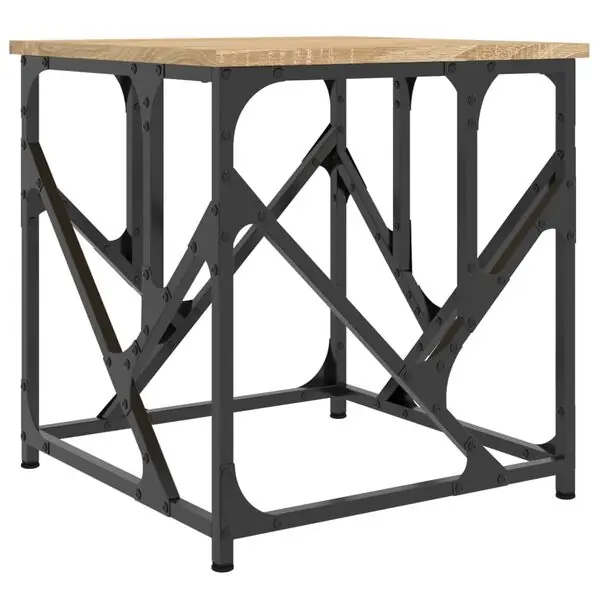 Fynd vidaXL Soffbord sonoma-ek 45x45x47,5 cm konstruerat trä