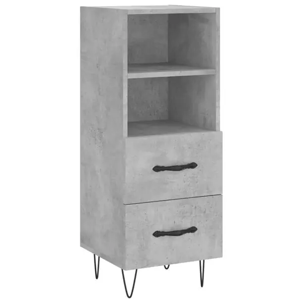 vidaXL Skåp betonggrå 34,5x34x90 cm konstruerat trä Nyhet