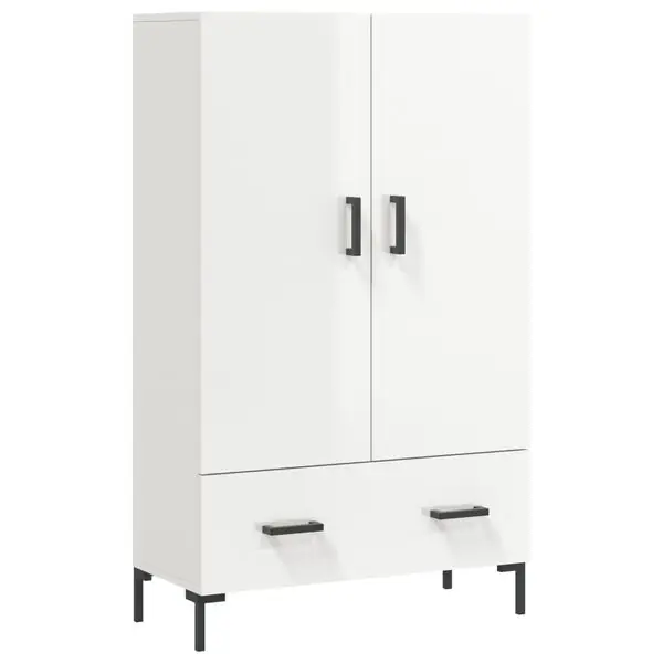 vidaXL Högskåp vit högglans 69,5x31x115 cm konstruerat trä Sista chansen