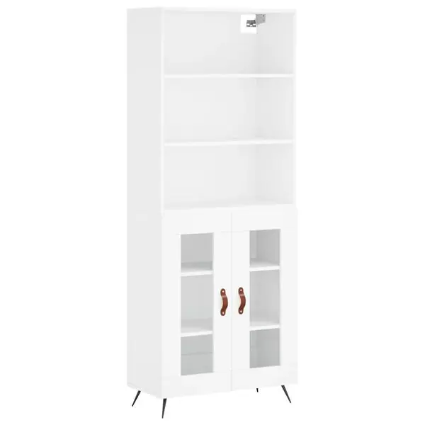 vidaXL Högskåp vit 69,5x34x180 cm konstruerat trä Reapris
