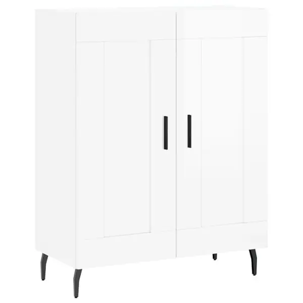 Beställ idag vidaXL Skänk vit högglans 69,5x34x90 cm konstruerat trä