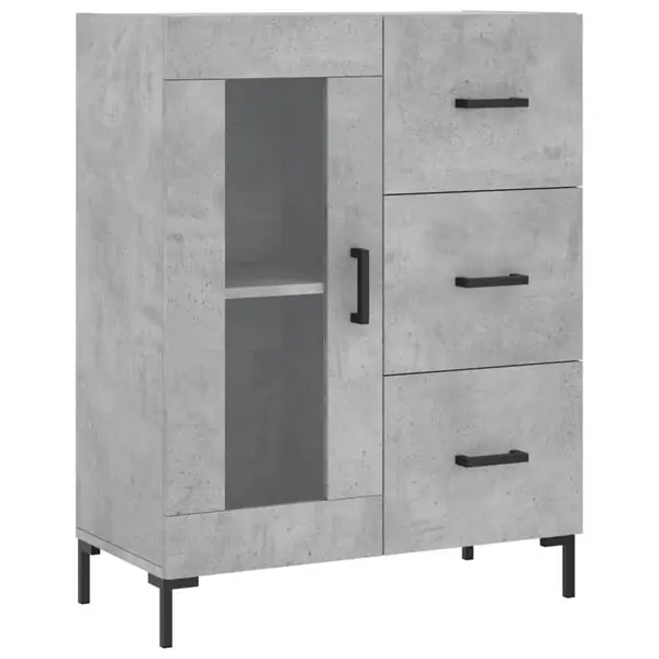vidaXL Skänk betonggrå 69,5x34x90 cm konstruerat trä Fynd