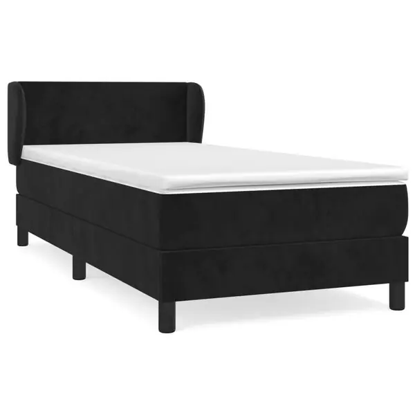 Beställ nu vidaXL Ramsäng med madrass svart 90x200 cm sammet