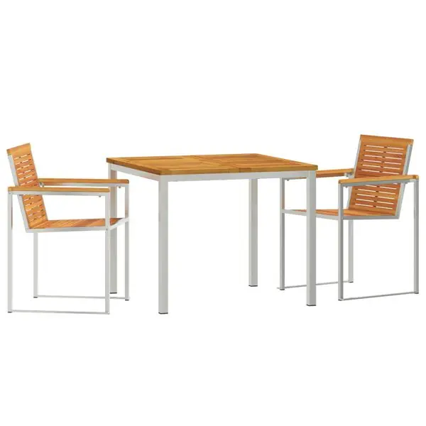 Kampanjpris vidaXL Trädgårdsmöbelset 3 pcs Brun Massivt Akaciaträ