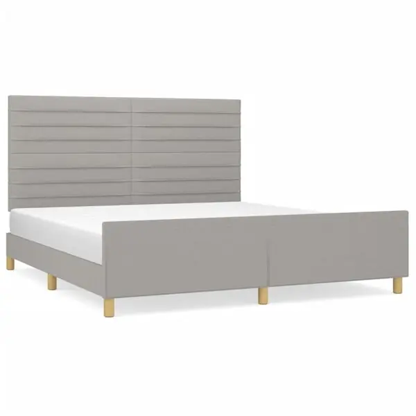 Rea vidaXL Sängram utan madrass ljusgrå 180x200 cm tyg