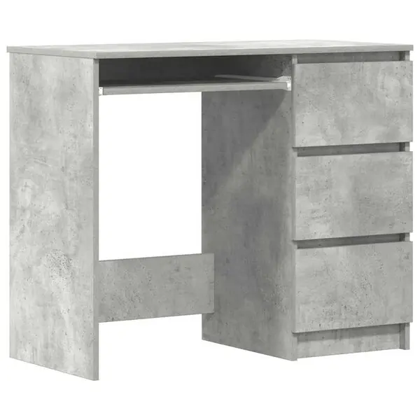 vidaXL Skrivbord betonggrå 90x45x76 cm konstruerat trä Fynd