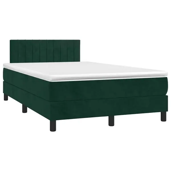 Populärt val vidaXL Ramsäng med madrass mörkgrön 120x190 cm sammet