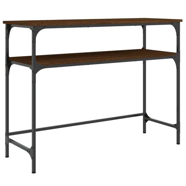 Expressleverans vidaXL Avlastningsbord brun ek 100x35,5x75 cm konstruerat trä