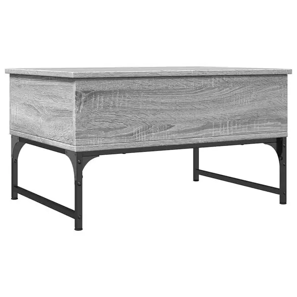 Begränsat antal vidaXL Soffbord grå sonoma 70x50x40 cm konstruerat trä och metall