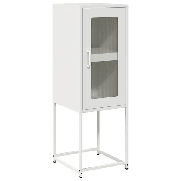Endast idag vidaXL Skänk vit 36x39x107 cm kallvalsat stål