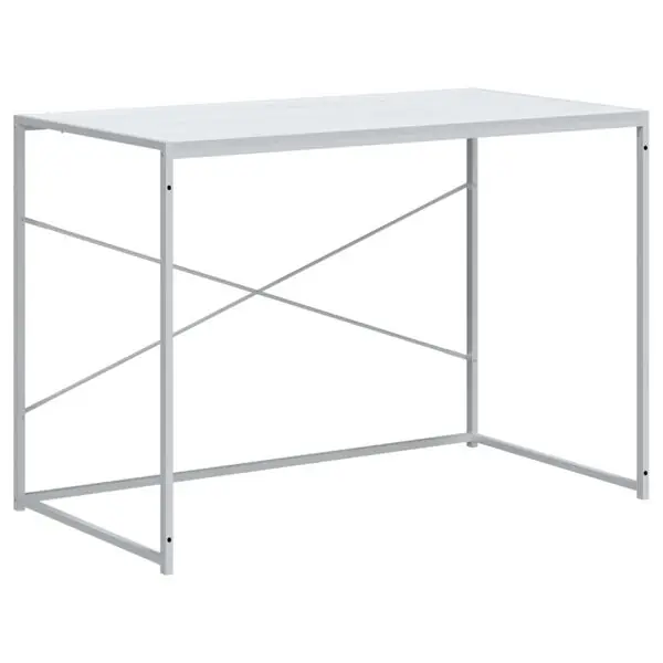 Endast idag vidaXL Datorbord vit 110x60x70 cm spånskiva
