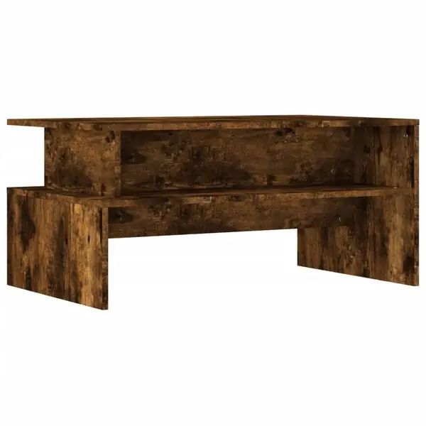 Begränsat erbjudande vidaXL Soffbord rökfärgad ek 90x55x42,5 cm konstruerat trä