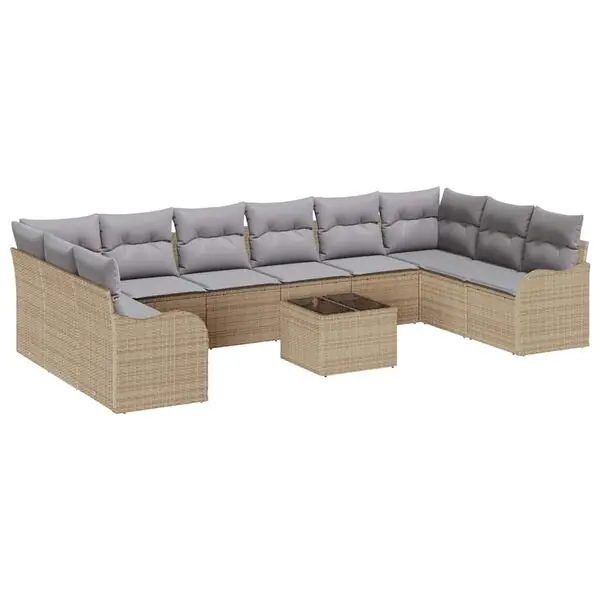 Begränsat erbjudande vidaXL Trädgårdsoffset Beige 55 x 55 x 37 cm konstrotting