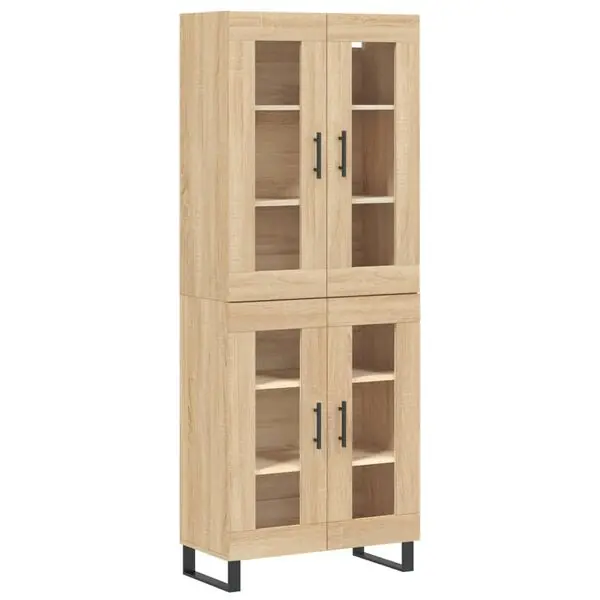 vidaXL Högskåp sonoma-ek 69,5x34x180 cm konstruerat trä Bästa pris