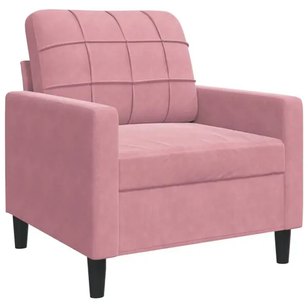 Sista chansen vidaXL Fåtölj Rosa 60 cm sammet