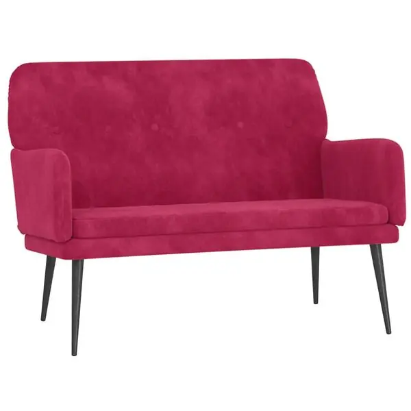 vidaXL Bänk vinröd 108x79x79 cm sammet Säker betalning