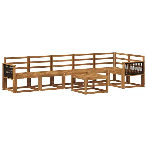 vidaXL Utomhussoffset 7 pcs Naturlig Massivt Akaciaträ Sänkt pris