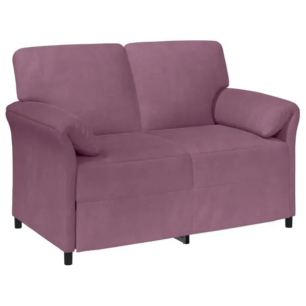 Fri frakt vidaXL 2-sits soffa Lila 138 x 83 x 95 cm Sammet