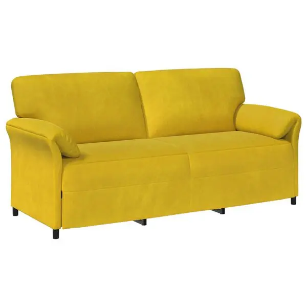 Köp online vidaXL 3-Sits soffa Gul 198 x 83 x 95 cm Sammet