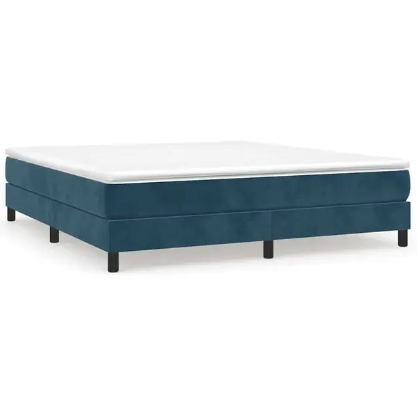 Beställ nu vidaXL Ramsäng med madrass mörkblå 180x200 cm sammet