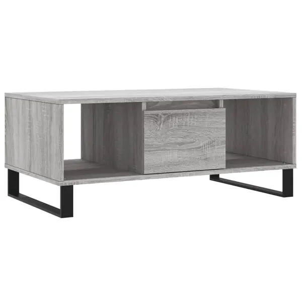 vidaXL Soffbord grå sonoma 90x50x36,5 cm konstruerat trä Begränsat antal
