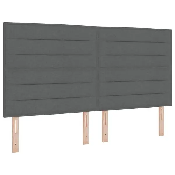 vidaXL Bäddfjäder med madrass med led Mörkgrå 180 x 200 cm tyg Endast idag