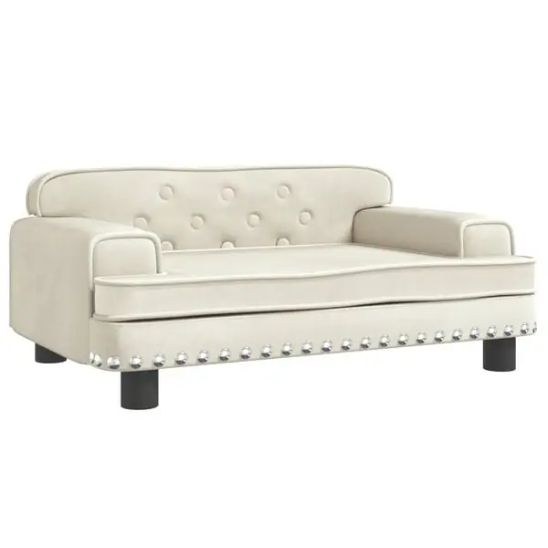 Bästa pris vidaXL Barnsoffa gräddvit 70x45x30 cm sammet