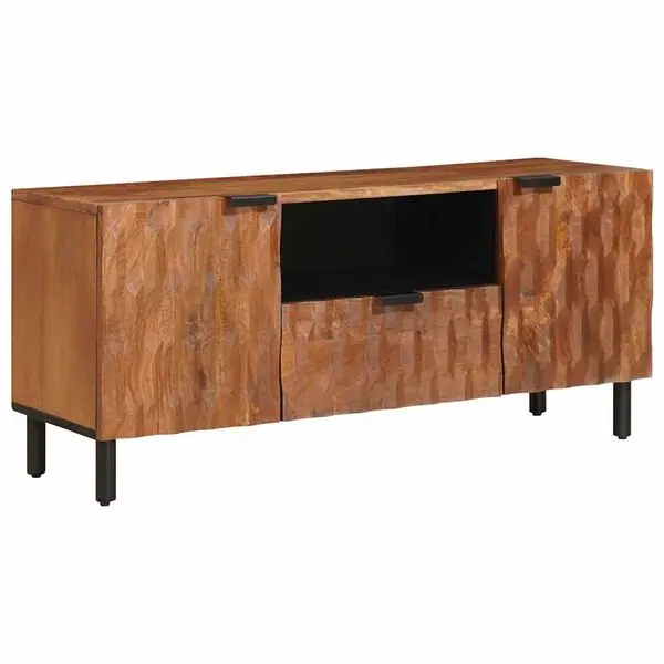 Populär vidaXL TV-skåp Acacia Brun Finish 105 x 33 x 46 cm Massivt mangoträ