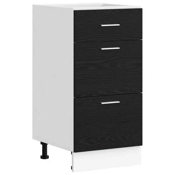 vidaXL Köksunderskåp Svart Ek 40 x 46 x 81,5 cm Konstruerat trä Handla nu