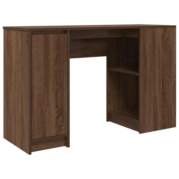 Premium vidaXL Skrivbord brun ek 120x42x76 cm konstruerat trä