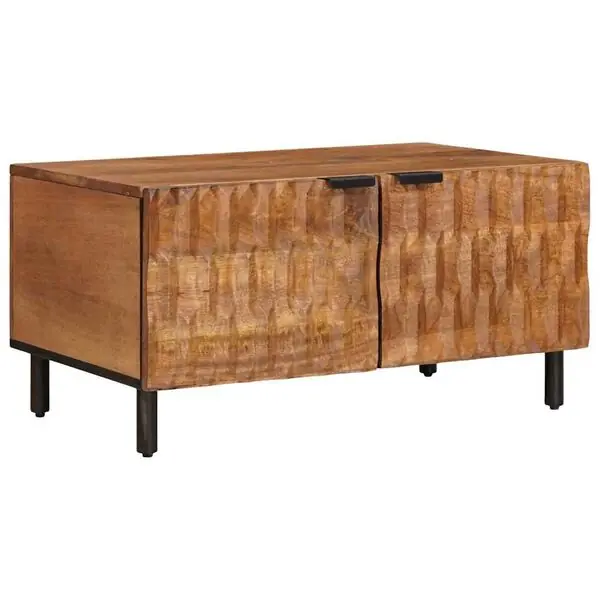 vidaXL Kaffeebord Brun 80 x 50 x 40 cm Massivt mangoträ risnedsättning