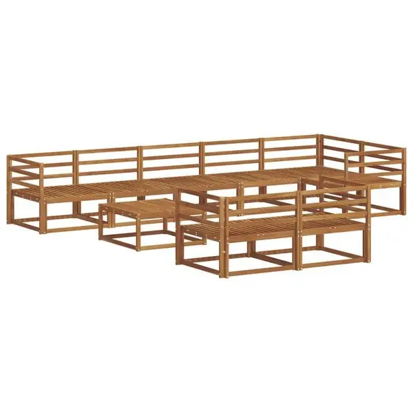 vidaXL Utomhussoffset 9 pcs Naturlig Massivt Akaciaträ Begränsat erbjudande