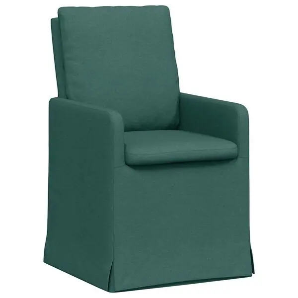 Kampanj vidaXL Matstolar 2 pcs Mörkgrön 57 x 67 x 98 cm tyg
