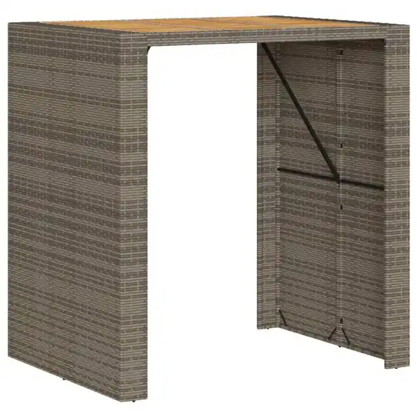 vidaXL Trädgårdsbord med akaciaträ grå 105x80x110 cm konstrotting Rea