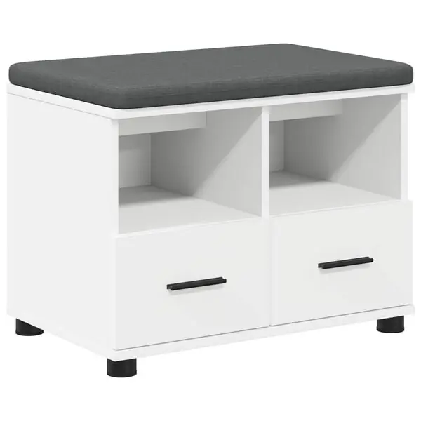 vidaXL Hallbänk Gammalt trä 100 x 38 x 46 cm Konstruerat Trä och Tyg Rabatt