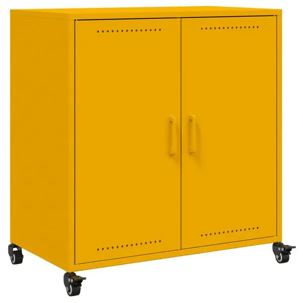 Beställ nu vidaXL Skänk senapsgul 68x39x72 cm stål