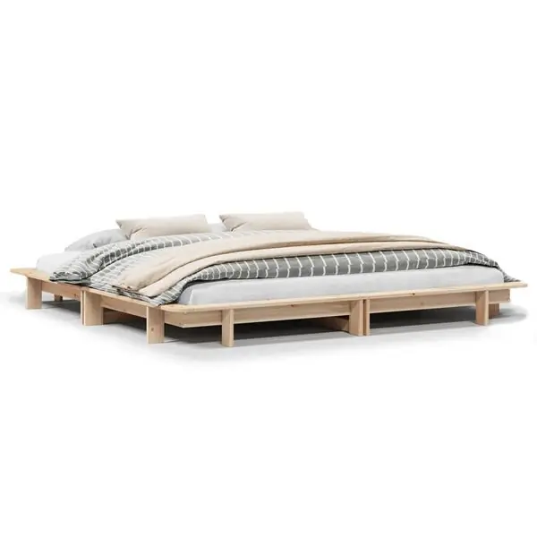 vidaXL Sängram utan madrass 160x200 cm massiv furu Outlet