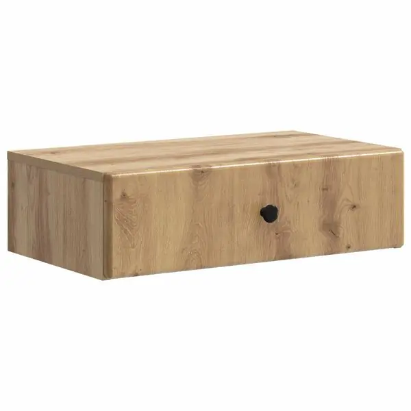Beställ idag vidaXL Väggmonterad sidobord Artisan-ek 59 x 34,5 x 17 cm