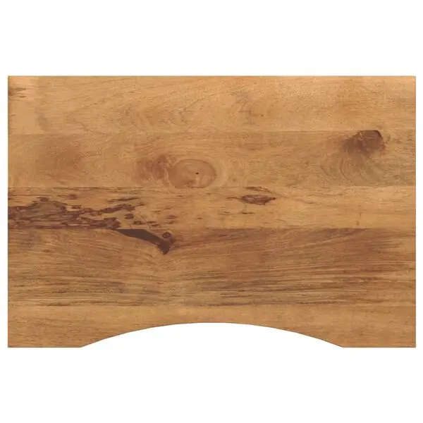 Premium vidaXL Skrivbordsskiva med båge 100x60x2,5 cm massivt grovt mangoträ